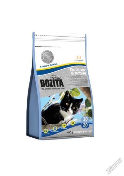 Лот: 5561319. Фото: 1. Корм Bozita Feline Outdoor & Active... Корма