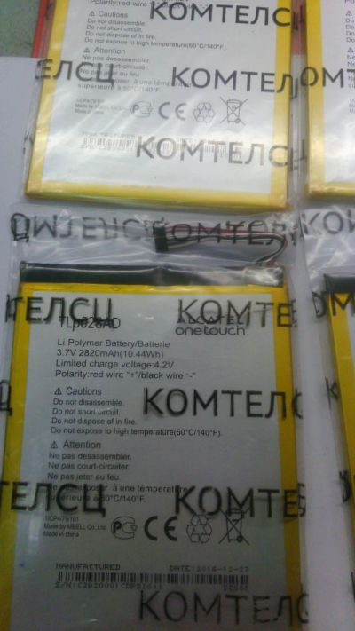 Лот: 10798406. Фото: 1. Аккумулятор TLp028AD, 3.7V 2820mAh... Аккумуляторы