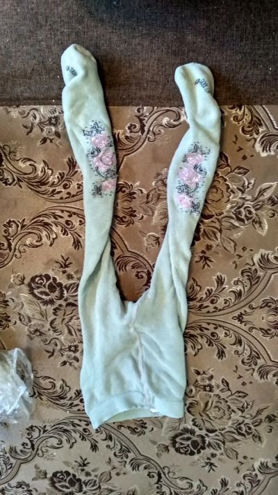 Лот: 12531390. Фото: 1. колготки с цветами. Носки, колготки