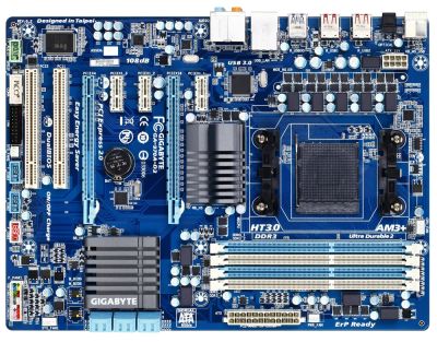 Лот: 4489146. Фото: 1. Мать Gigabyte GA-970A-D3 AM3... Материнские платы