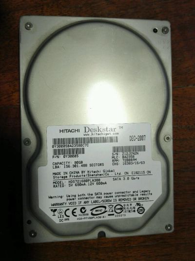 Лот: 6754871. Фото: 1. Жесткий диск Hitachi Deskstar... Жёсткие диски (HDD)