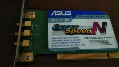 Лот: 8789000. Фото: 1. WiFi адаптер Asus WL-130N PCI. WiFi, Bluetooth адаптеры