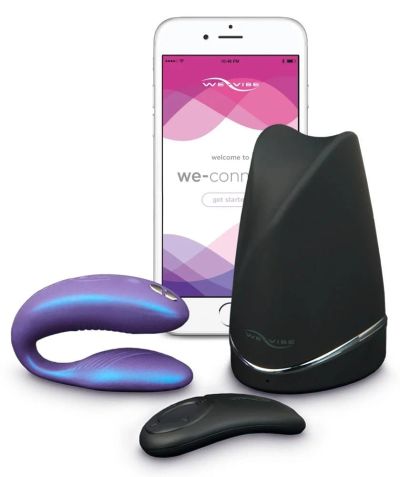 Лот: 15512592. Фото: 1. Фиолетовый вибратор для пар We-Vibe... Игрушки