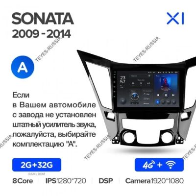 Лот: 20758786. Фото: 1. Магнитола Teyes X1 Hyundai Sonata... Автомагнитолы