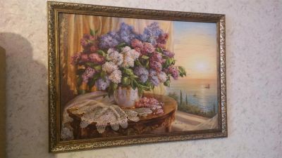 Лот: 3562715. Фото: 1. Сирень. Картина (репродукция... Произведения