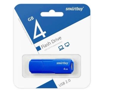 Лот: 20877743. Фото: 1. USB Flash SmartBuy CLUE 4GB синий... Карты памяти