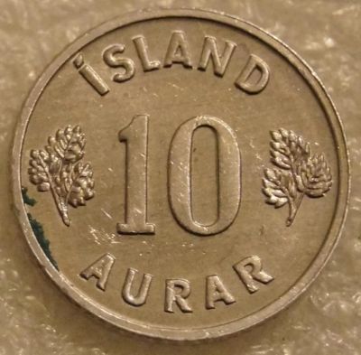 Лот: 9551152. Фото: 1. 10 эйре 1971 Исландия 10 Aurar... Европа