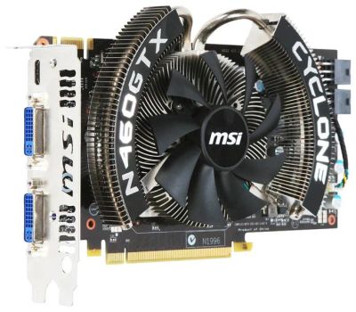 Лот: 8053576. Фото: 1. MSI GeForce GTX 460 725Mhz PCI-E... Видеокарты