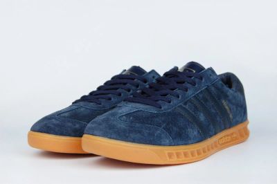 Лот: 16910889. Фото: 1. Кроссовки Adidas Hamburg Navy... Кеды, кроссовки, слипоны