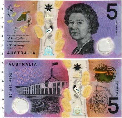 Лот: 20868474. Фото: 1. Австралия 5 долларов 2016 года... Австралия и Океания