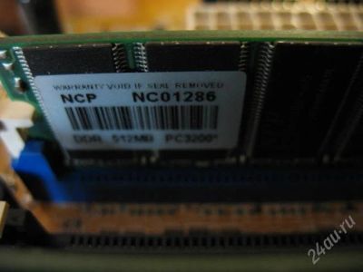 Лот: 133995. Фото: 1. Оперативная память DDR NCP 512Mb... Оперативная память
