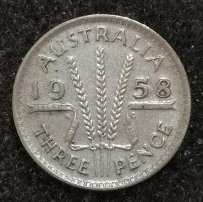 Лот: 23576716. Фото: 1. 3 пенса 1958 года. Австралия... Австралия и Океания