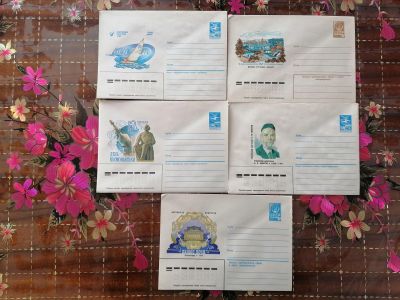 Лот: 25057513. Фото: 1. Конверты СССР 1979 - 87 гг. Клапан... Открытки, конверты