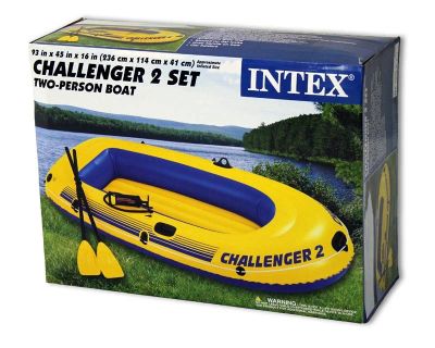 Лот: 16192823. Фото: 1. Лодка intex Challeneger двухместная... Бассейны, аксессуары и комплектующие