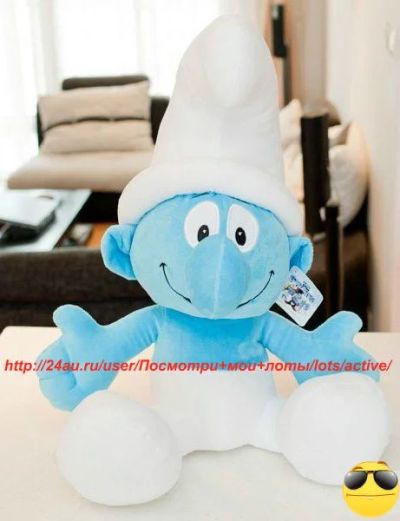 Лот: 4138498. Фото: 1. Мягкая игрушка "Смурфики"! Размер... Мягкие