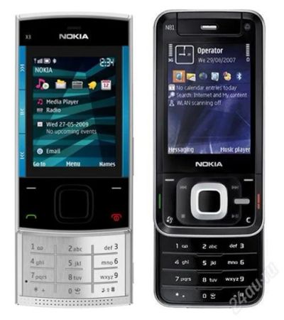 Лот: 2760451. Фото: 1. Nokia X3 + Nokia N81. Смартфоны