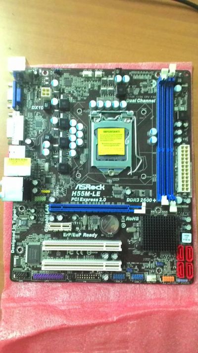 Лот: 7987735. Фото: 1. Материнская плата ASRock H55M-LE... Материнские платы