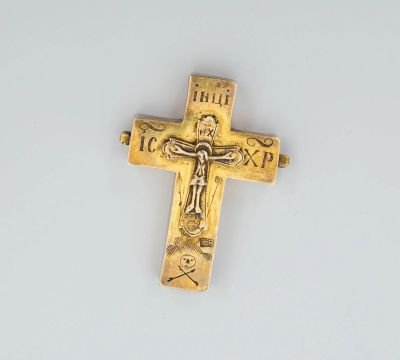 Лот: 19208742. Фото: 1. Старинный крест-мощевик из серебра... Другое (сувениры, подарки)