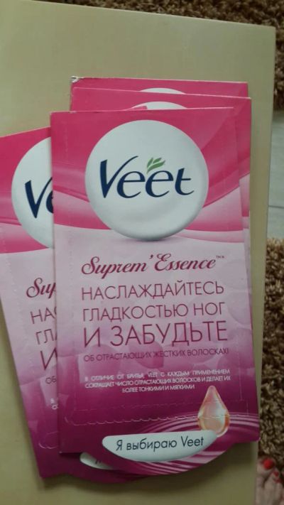 Лот: 4233244. Фото: 1. Полоски для депиляции Veet. 5... Уход за телом
