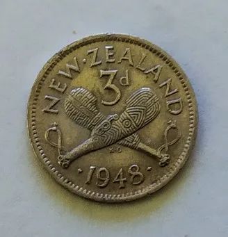Лот: 20240377. Фото: 1. Новая Зеландия 3 пенса 1948. Австралия и Океания