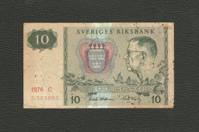 Лот: 12663881. Фото: 1. 10 крон 1976 года. Швеция. Нечастая... Европа
