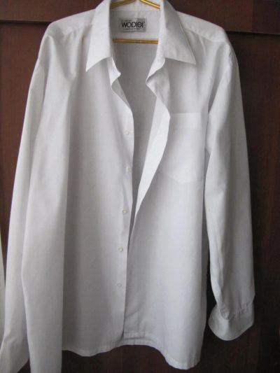 Лот: 10457525. Фото: 1. Мужская рубашка белого цвета размер... Рубашки