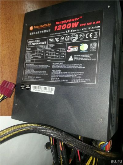 Лот: 11639903. Фото: 1. Thermaltake Toughpower 1200W TP-1200AH5CES. Корпуса, блоки питания