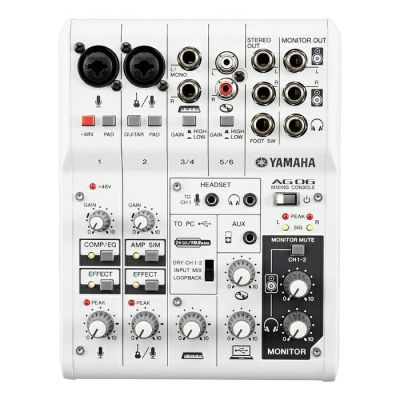 Лот: 18684987. Фото: 1. Звуковой интерфейс Yamaha AG06. Микшеры, предусилители, микрофонные эффекты
