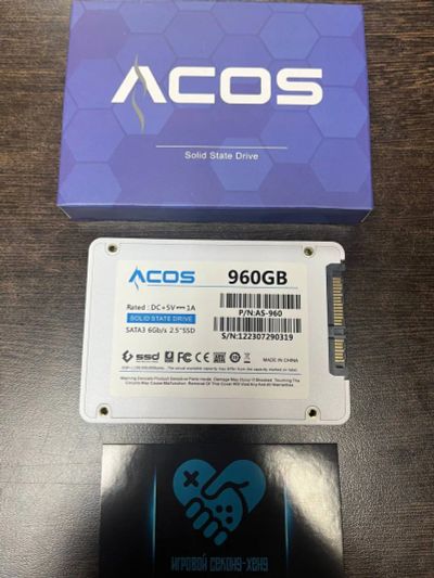 Лот: 20853335. Фото: 1. Новый SSD 960 gb 2.5" ACOS жесткий... SSD-накопители