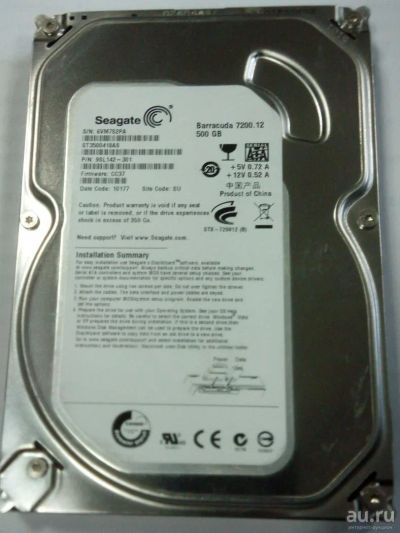 Лот: 8063307. Фото: 1. Жесткий диск Seagate ST3500418AS... Жёсткие диски (HDD)