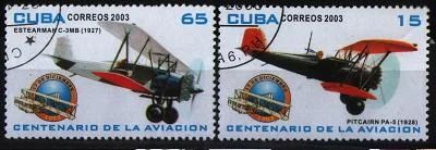 Лот: 6779205. Фото: 1. Куба 2003г авиация 2марки. Марки
