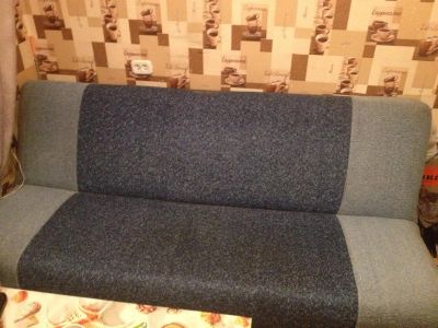 Лот: 3207935. Фото: 1. Диван светло-голубой. Кресла, пуфы