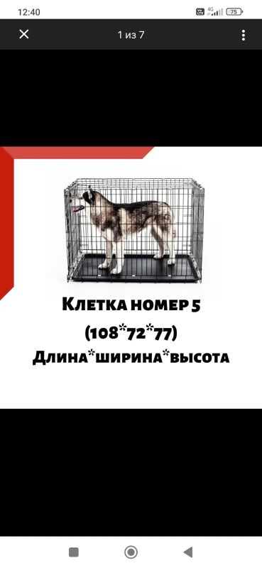 Лот: 20025211. Фото: 1. Клетка для собаки. Домики, переноски, клетки, когтеточки