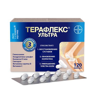 Лот: 23260354. Фото: 1. Терафлекс Ультра капс. №120. Лекарства