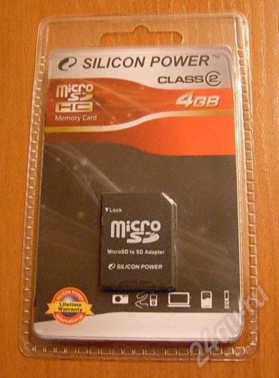 Лот: 200918. Фото: 1. Micro SD HC 4 Gb. Карты памяти