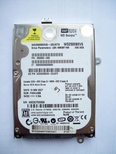 Лот: 4206034. Фото: 1. Жесткий диск для ноутбука SATA... Жёсткие диски (HDD)