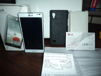 Лот: 3593866. Фото: 1. Смартфон LG L9 белый, полная комплетация... Смартфоны