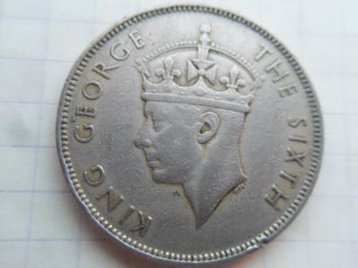 Лот: 21180296. Фото: 1. Маврикий 1 рупия 1950. Африка