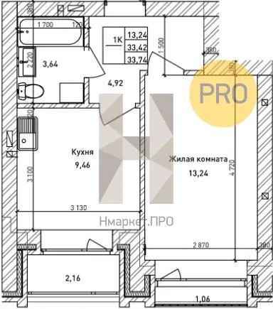 Лот: 21630900. Фото: 1. Квартира по адресу Фёдора Ивачёва... Квартиры, студии