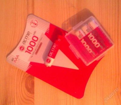 Лот: 151283. Фото: 1. аккумуляторы aaa acme 1000 mah... Батарейки, аккумуляторы, элементы питания