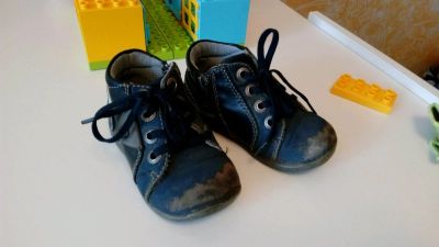 Лот: 9708275. Фото: 1. Ботинки синие. По стельке 15см... Ботинки
