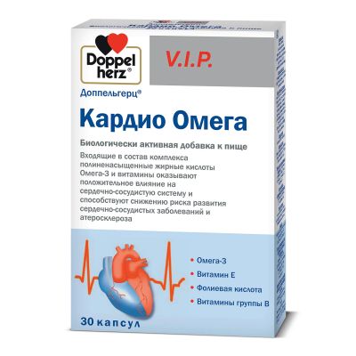 Лот: 23715207. Фото: 1. Доппельгерц V.I.P. Кардио Омега... Лекарства