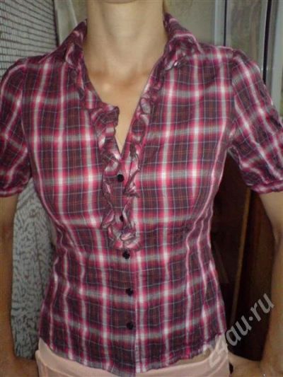 Лот: 443357. Фото: 1. Клетчатая рубашка "Sela wear... Блузы, рубашки, водолазки