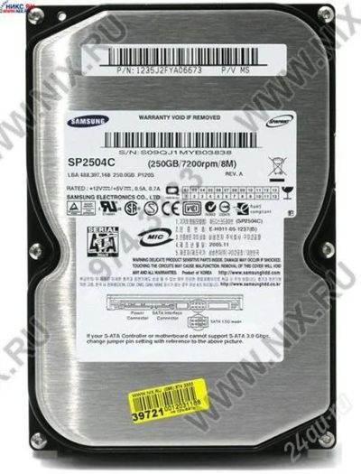 Лот: 1482954. Фото: 1. hdd 250gb sata-ii 300 samsung... Жёсткие диски (HDD)