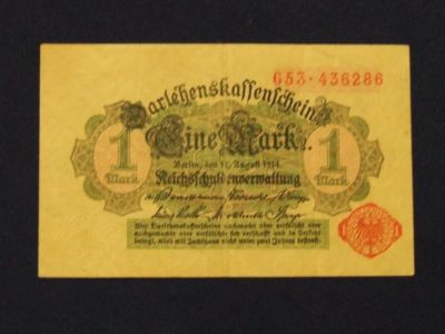 Лот: 4988671. Фото: 1. 1 марка 1914 год. Германия -красная... Германия и Австрия