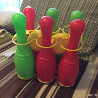Лот: 8695385. Фото: 1. Детские кегли и 2 шара (типа боулинг... Другое (игрушки)