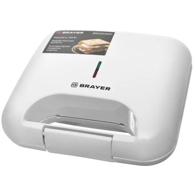 Лот: 24547711. Фото: 1. Сэндвичница Brayer BR2203WH. Кухонная