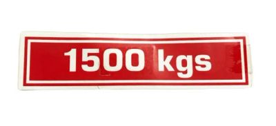 Лот: 16267601. Фото: 1. Наклейка под капот 1500 kg 30... Наклейки автомобильные