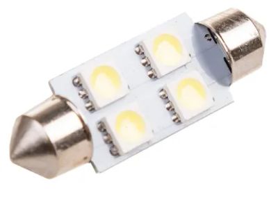 Лот: 21766443. Фото: 1. Автолампа диод T11 (C5W) 12V 4SMD... Оптика и освещение