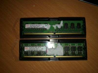 Лот: 11542494. Фото: 1. Оперативная память DDR2 2x1GB... Оперативная память